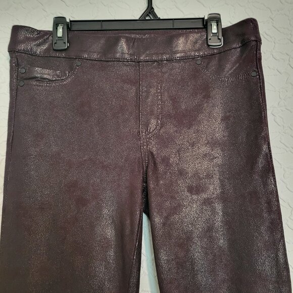 Liverpool NWOT Sienna Brown Textured Soft Pull on Leggings Women's Size 12 - Picture 6 of 11